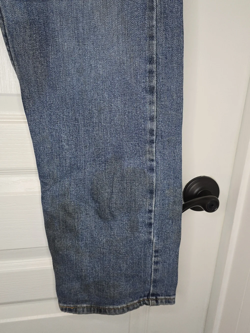 Levis 505 Regular Fit Straight Leg Jeans Mens 34x32 Blue Denim 505-0216